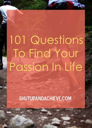101 Questions to Find Your Passion In Life Worksheet