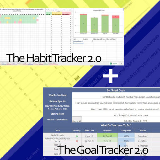 Habit Tracker 2.0 + Goal Tracker 2.0 Bundle