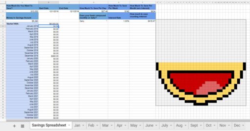 Saver's Smile Savings Spreadsheet 😃