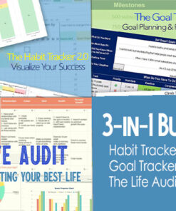 3-In-1 Bundle: Habit Tracker 2.0 + Goal Tracker 2.0 + Life Audit Workbook