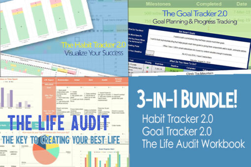 3-In-1 Bundle: Habit Tracker 2.0 + Goal Tracker 2.0 + Life Audit Workbook