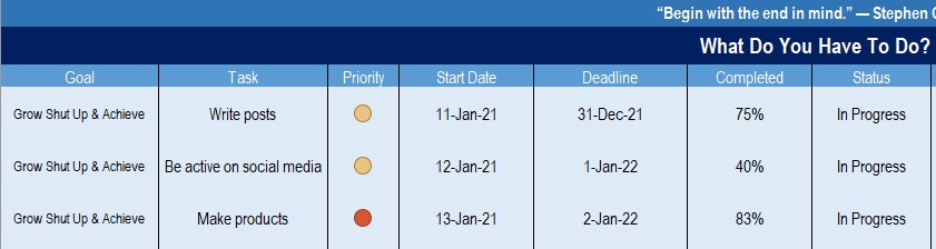 My Goal Tracker 2.0