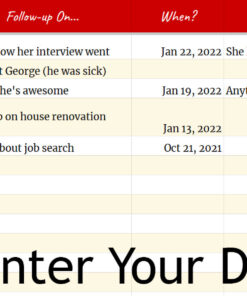 Data Entry in the Personal CRM