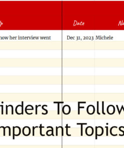 Reminders in the Personal CRM